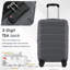 Valise de transport rigide en ABS 20 po, valise de voyage extensible durable avec roulettes pivotantes, verrou TSA