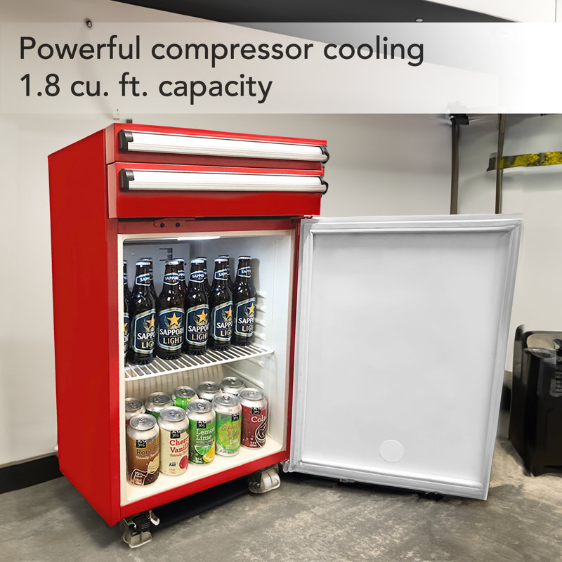Whynter Portable 1.8 cu.ft. Tool Box Refrigerator with 2 Drawers and Lock