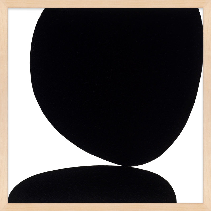 «Charmian 2» par Lee Lessem - peinture encadrée, Cadre noir, H 16 po x l 16 po x P 1,25 po