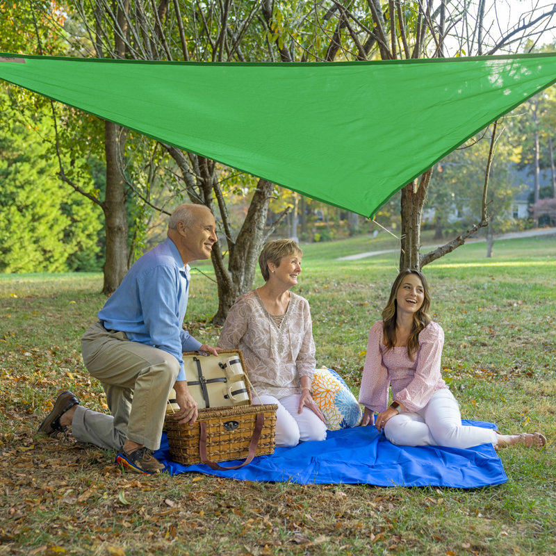 Lime Green High Density Polyethylene Triangle Shade Sail