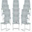 Chaises de salle à manger rembourrées en similicuir avec repose-pieds Modern (ensemble de 12)-1364962800-1364962760