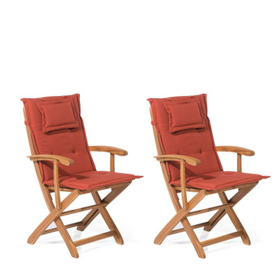Maren Folding Patio Dining Armchair with Cushion