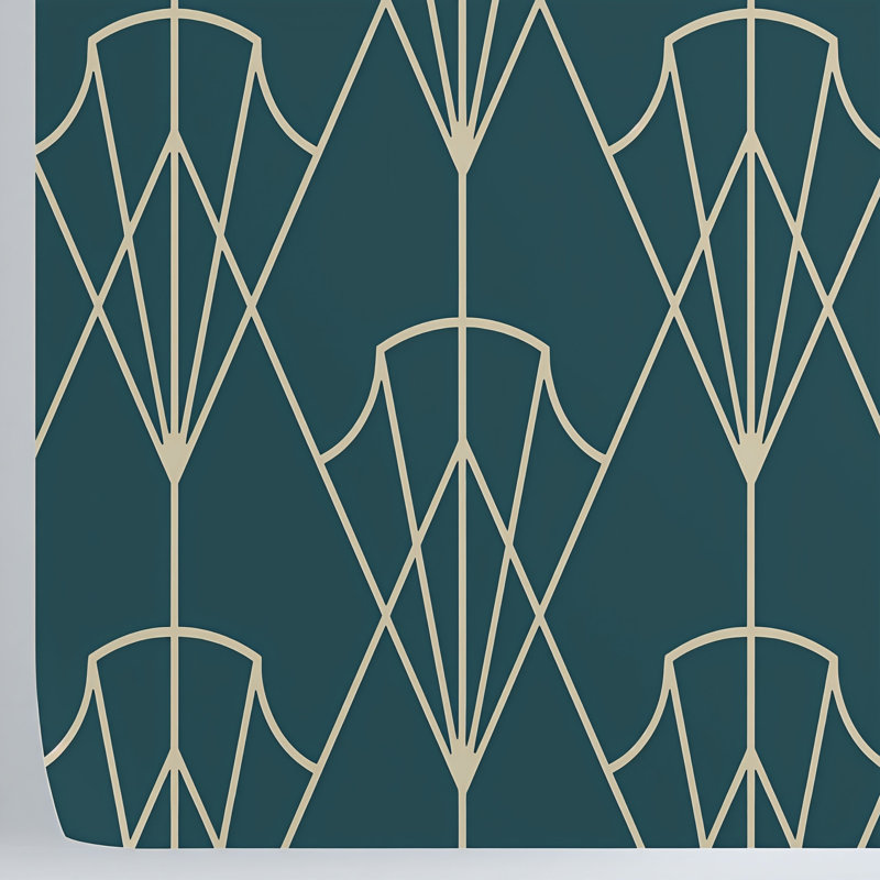 Alanieta Cobalt Art Déco Wallpaper