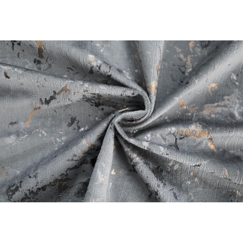 Prime Linens Velvet Blackout Curtain Pair, 66cm Width x 72cm Drop, Grey