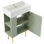 Meuble-lavabo 21,6 po avec lavabo simple en céramique, rangement à gauche-248982338