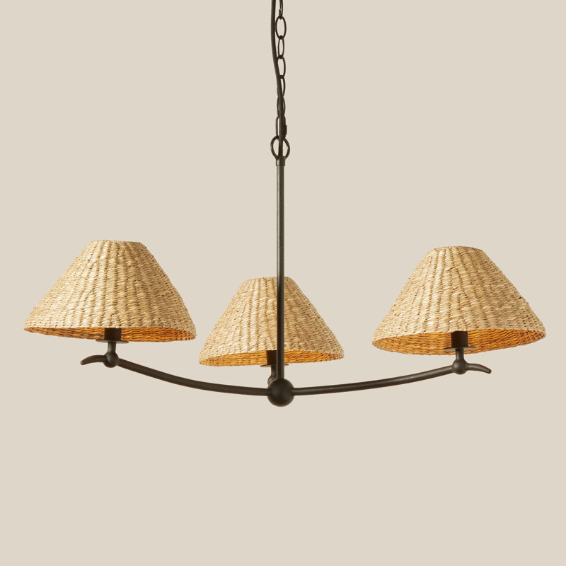 Bainbridge Chandelier, 3 Lights, 15" H x 34" W x 34" D