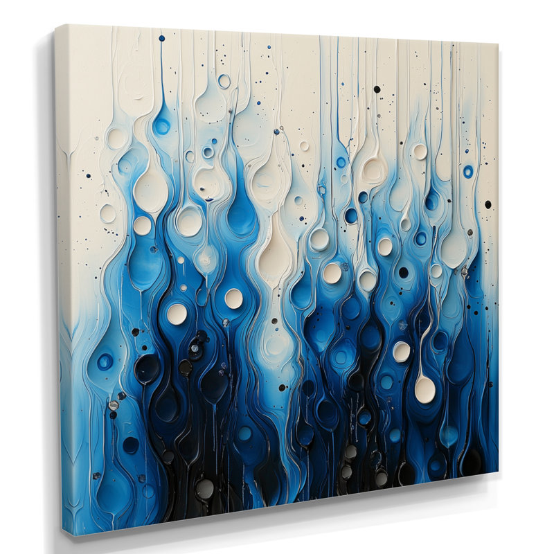 «Rhythmic Driauge Drip Paint Eruption II», reproduction d'art sur toile, H 30 po x l 30 po, Toile tendue, Ne s’applique pas