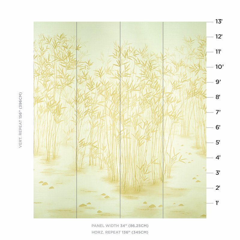 Ensemble de panneaux Kanji Sisal, Ocre
