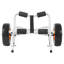 Chariot de kayak transportant un canot pliable de 250 lb avec des pneus en caoutchouc massif de 10 pouces