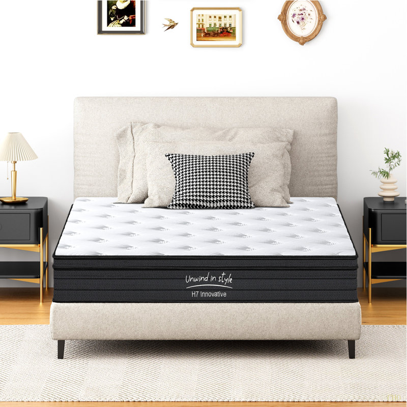 Matelas pleine grandeur, matelas Massucci de 10 pouces, ressorts ensachés individuellement, fermeté moyenne, Lit double, 10"