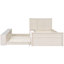 Lit plateforme simple avec lit gigogne escamotable et armoire de rangement intégrée, structure en bois de pin massif, aucun sommier requis, capacité de 350 lb, structure de lit peu encombrante-129160747-129160748