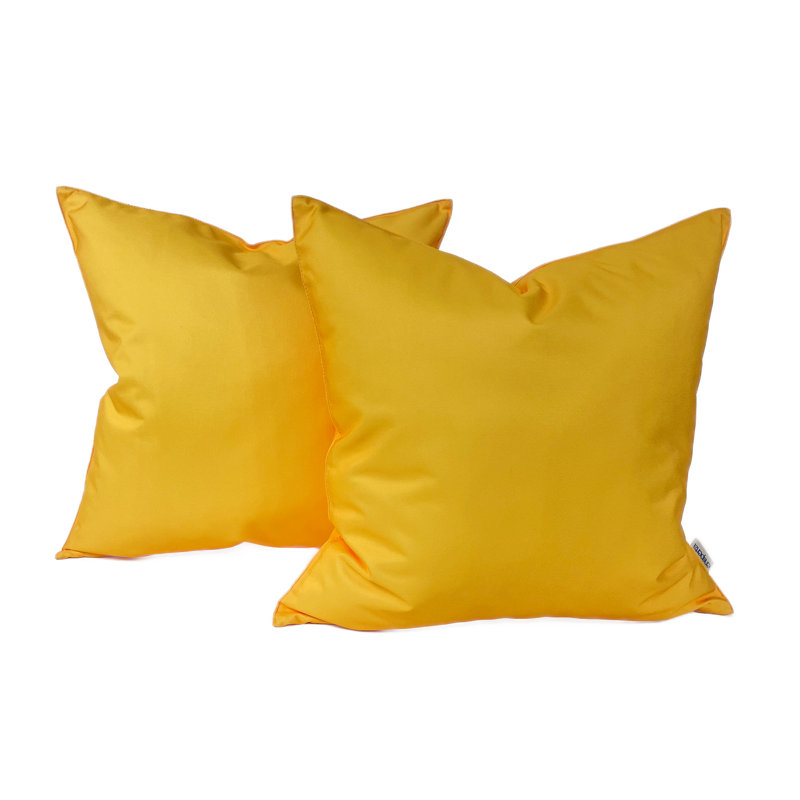 Solid Outdoor Accent Pillow Covers, Somoan Sun
