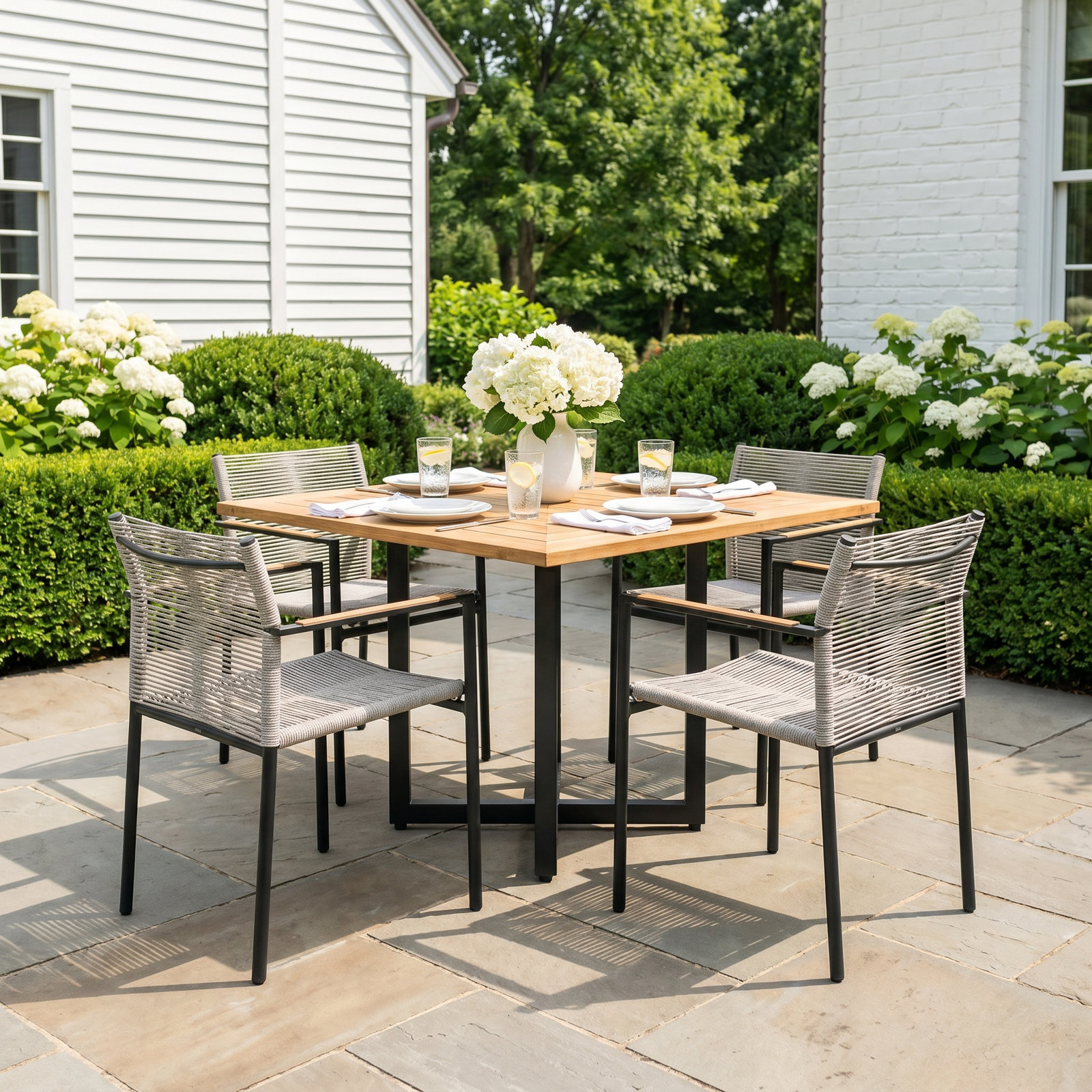 Woodbridge 43" Patio Dining Set, Gray