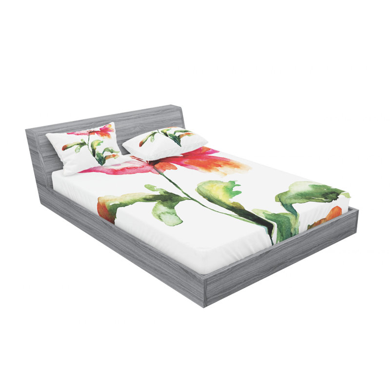 Microfiber Sheet Set, Queen Sheet Set with Fitted Sheet