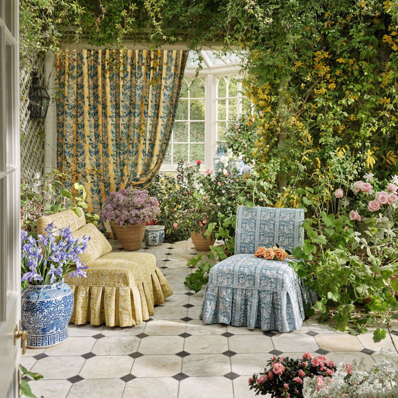 Filigree Bellagio Stripe, Silk Yellow