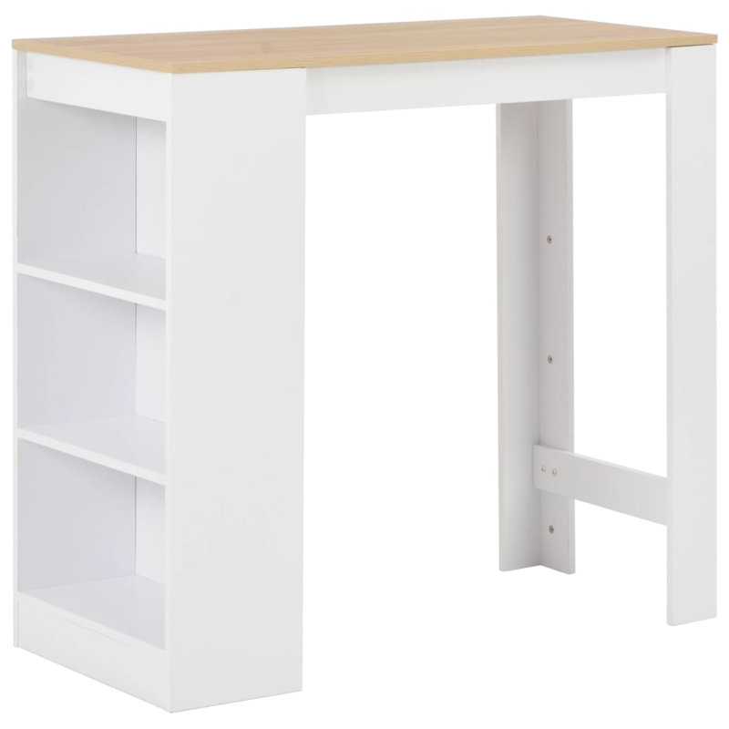 Atalanta Dining Table, White, Natural