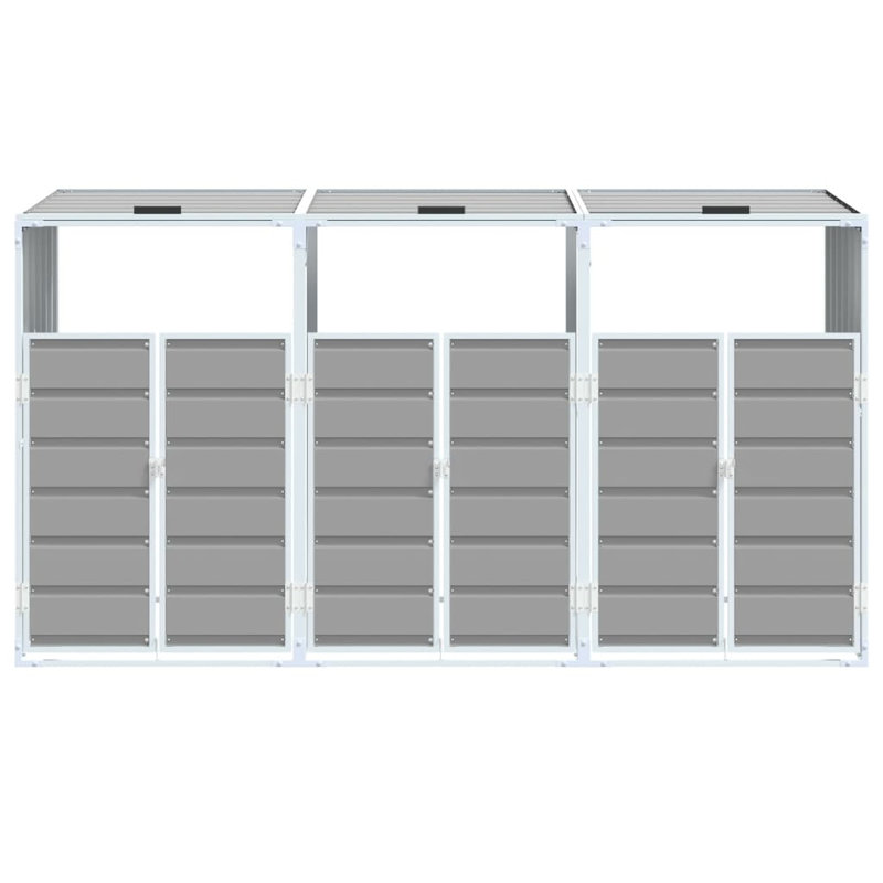 Rangement pour poubelles triples Wheelie 85 x 31,9 x 45,3 po gris, Gris