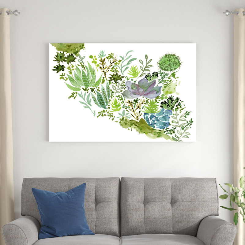 Succulent Field II, H 32 po x l 48 po x P 1,25 po
