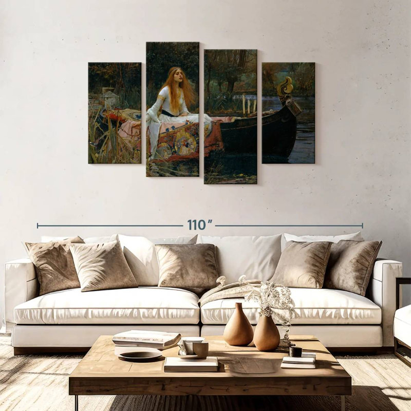 Leisha, la Dame de Shalott, H 48 po x l 75 po