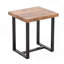 Table de chevet en noyer, table de bout en panneau de fibres à densité moyenne, petite table de thé et canapé avec pieds en métal