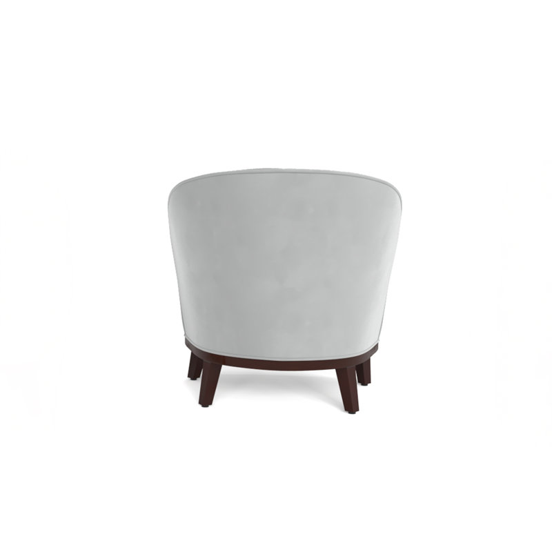 Fauteuil d'appoint en tonneau rembourré, Light Grey