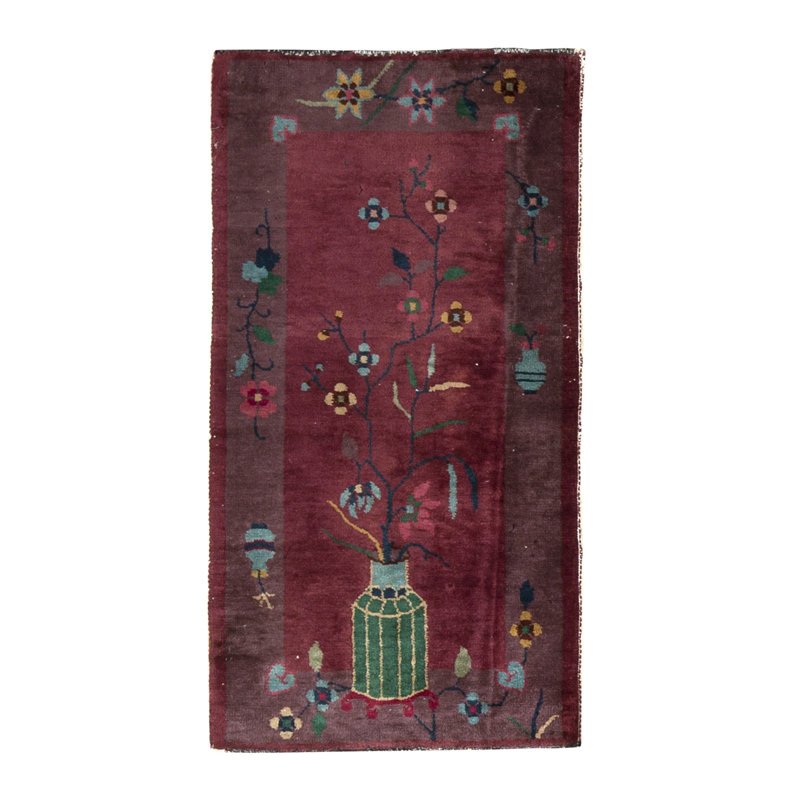 Tapis rouge noué à la main de haute qualité