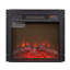 Foyer électrique 18 po 1400 W 120 V, flammes réalistes, verre trempé noir, 3 intensités de flamme, foyer de décoration intérieure, télécommande, unité de chauffage écoénergétique