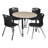 Kee Mobile Round Breakroom Table and Chair Set-73413258-93832257-73413260