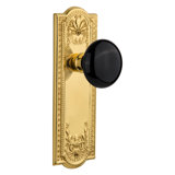 Meadows Plate with Black Porcelain Door Knob