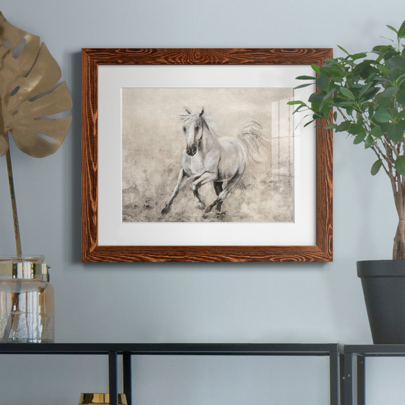 Majestic Stallion II - reproduction de cadre photo sur papier, H 24 po x l 18 po x P 1,5 po, Papier avec cadre érable
