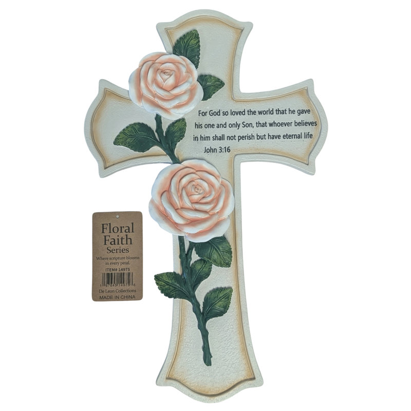 SALUT DE ROSE FLORAL FOI CROIX ROSE