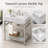 30" Natural Carrara Marble Console Bathroom Vanity with Sink, Silver Stainless Steel Frame and Glass Shelf-1208127021-1232766892