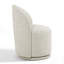 Integrated Barrel Armless Swivel Fabric Dining Chair-346110838