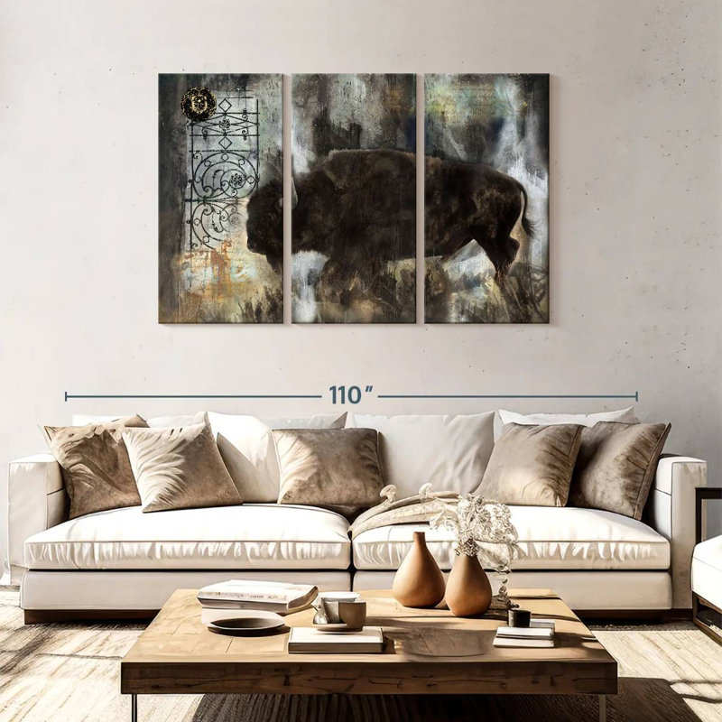 Brampt Wandering Buffalo, 48" H x 74" W