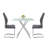 5 Pieces Contemporary Elegance Squared Dining Set