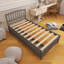Lit plateforme simple en bois avec deux tiroirs et tête de lit-1482638535