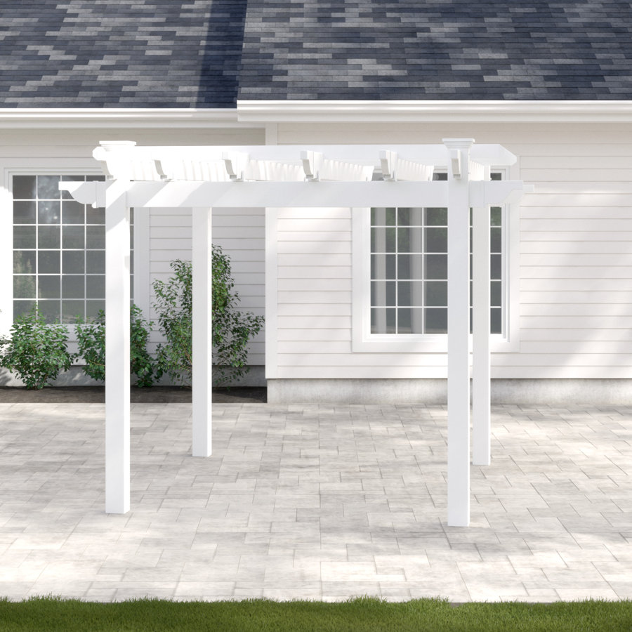 Queensbrook 9.5 Ft. W x 9.5 Ft. D Vinyl Pergola