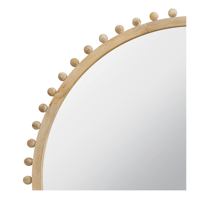 Miroir mural Irinia - Naturel, Tanné