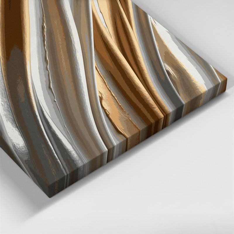 Art mural sur toile gris clair DiagonalStripes, H 8 po x l 10 po