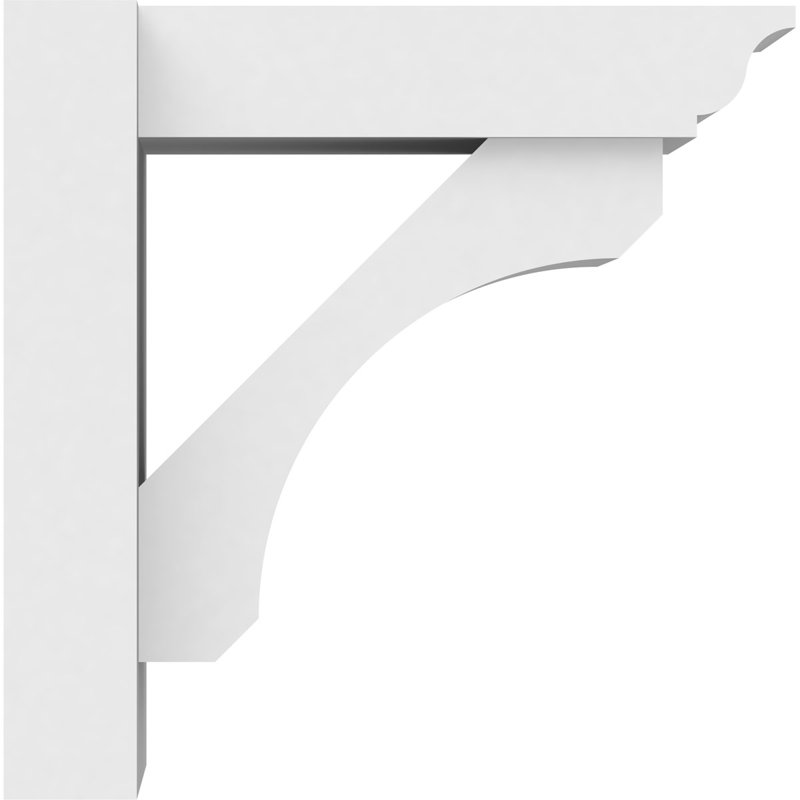 H 7 po x l 12 po x P 12 po H de style architectural en PVC avec extrémités traditionnelles, L 7 po, H 12 po x P 12 po