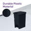 Ensemble de 2 petites poubelles à pédale superposées 10 litres Superio - 2,7 gallons, conception compacte (10,63 po x 7,68 po x 13,53 po) - noir-123539169