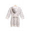 Peignoir à capuchon doux pour enfants avec ceinture à poches avant - Gris-962430895