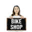 Enseigne en plastique 13 po x 20 po Bike Shop
