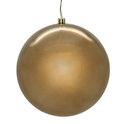  Boule 10 po sans soudure brillant moka percée UV. Comprend un ornement.
