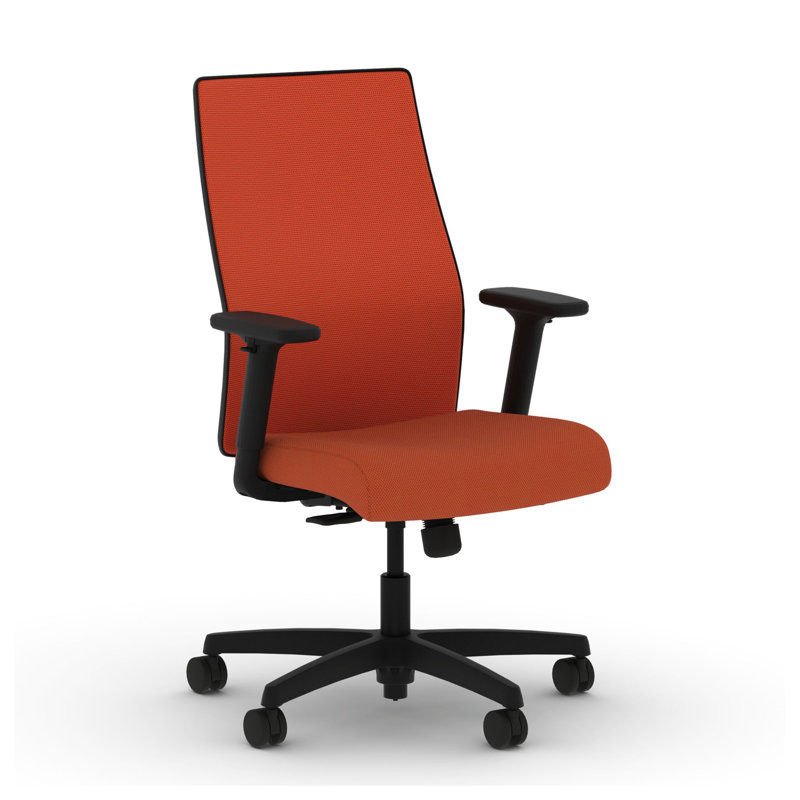 Chaise de travail à dossier moyen HON Ignition 2.0, inclinaison standard, structure noire, salamandre, Inclinaison standard