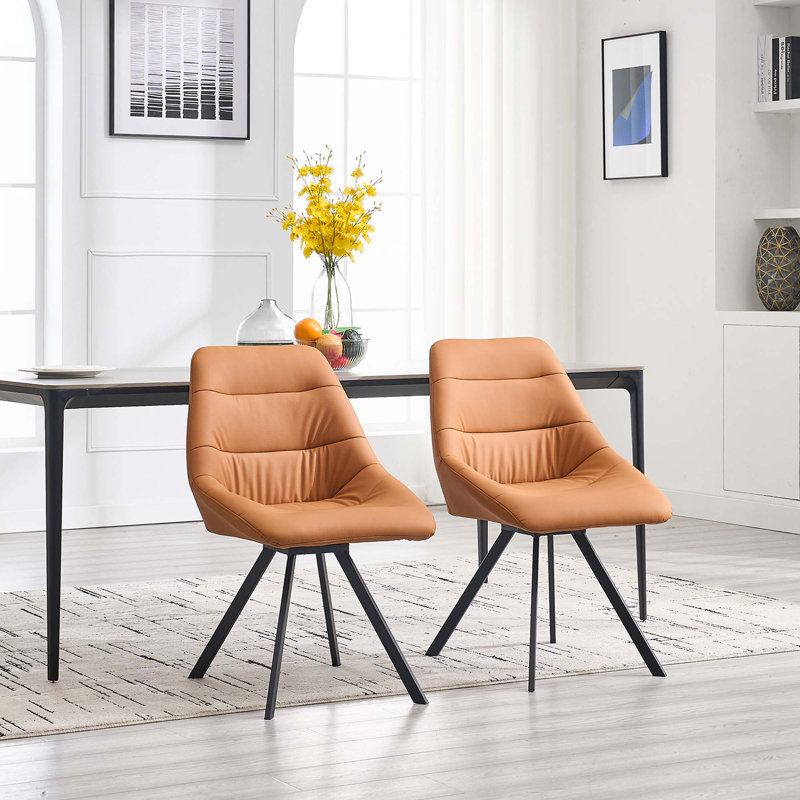 Chaise de salle à manger, ensemble de 2, Brun