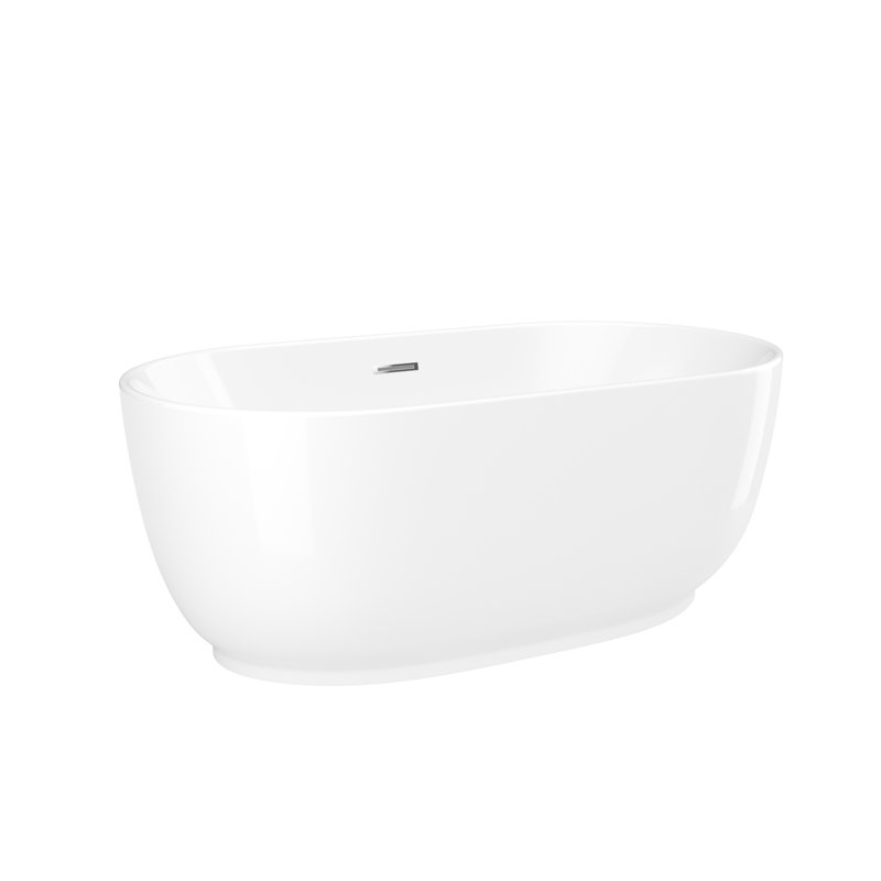 60" X 31.5" Freestanding Soaking Acrylic Bathtub