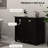 Dual Tilt Out Laundry Hamper Cabinet, Bathroom. 2 For Washroom Storage, Black Floor Cabinet. Generous Towel Storage Area. Separate & Dark. Made, Water-. Toppling Feature. Wall-Mountable . 30" W X