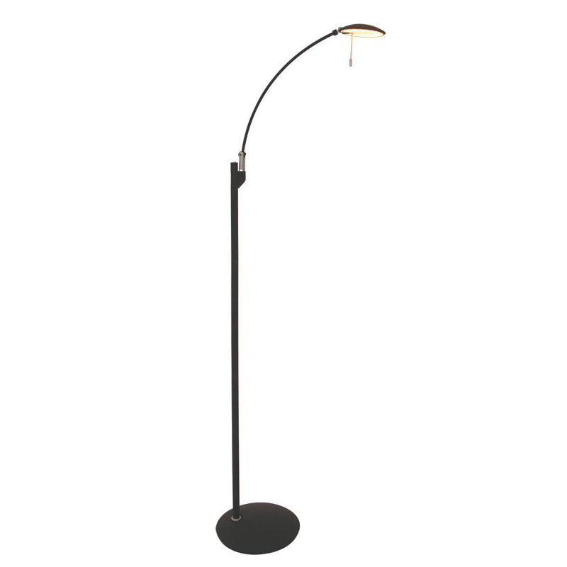 Core 118cm LED Arched Floor Lamp, Black, Black