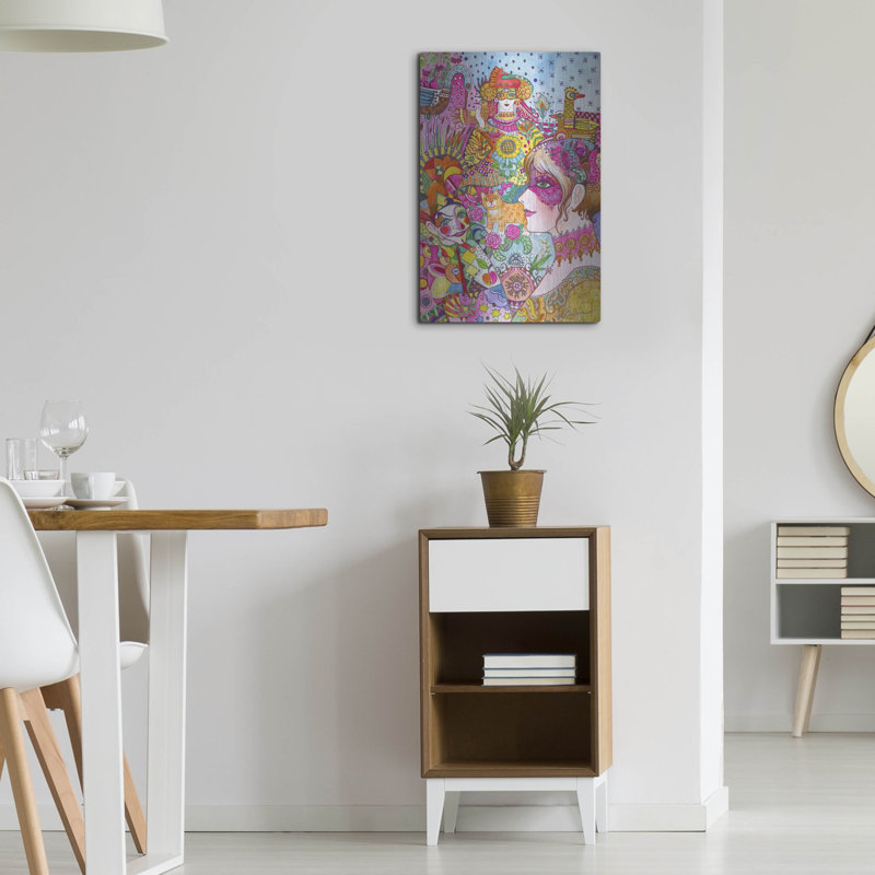 Red Barrel Studio® «Carnaval 3» par Oxana Zaika, art mural en métal, H 24 po x l 16 po
